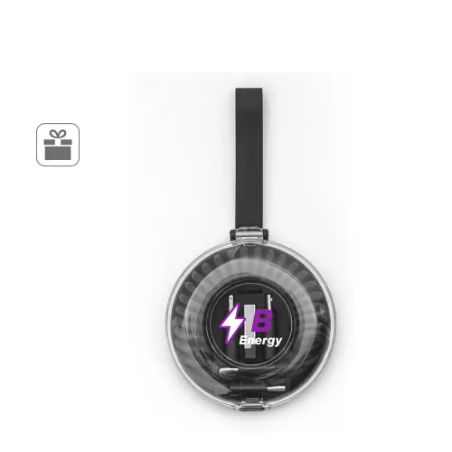 SHELDON. Conjunto composto por cabo espiral com carregamento super-rápido e adaptadores-97161