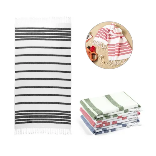 MALLORCA. Toalha de praia em algodão (70% reciclado) e poliéster (30% reciclado) (180 g/m²)-99159