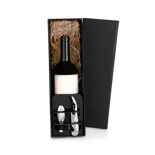 ABRIDOR SACA-ROLHAS E DIRECIONADOR COM CAIXA PARA GARRAFA - NÃO ACOMPANHA GARRAFA-PV-01580-NA