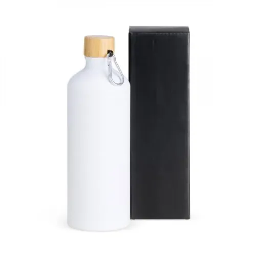 GARRAFA EM ALUMÍNIO BRANCA - 1 LITRO-AS-01900