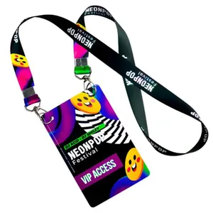 Cordão para crachá com duas ponteiras.-AFK-77376