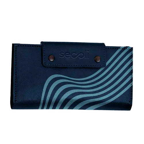 Agenda com Capa Sintética Estilo Carteira e Aba Frontal com Dois Botões de Pressão e Porta-Caneta-AGE-817