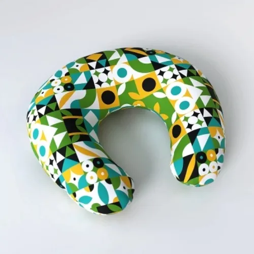 Almofada de Pescoço Para Viagem em Helanca VERDE-ALMPESHLNCA-VD