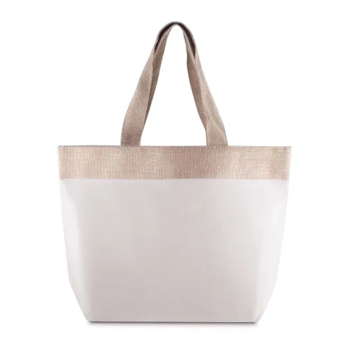 Sacola em Algodão e Juta 220g/m² (34x48x15cm)-BAC011P