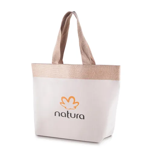 Sacola em Algodão e Juta 220g/m² (34x48x15cm)-BAC011P