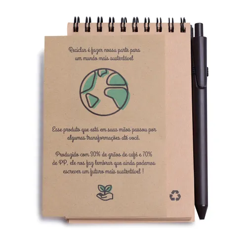Mini Caderno Capa em PP c/ Caneta-BL029P