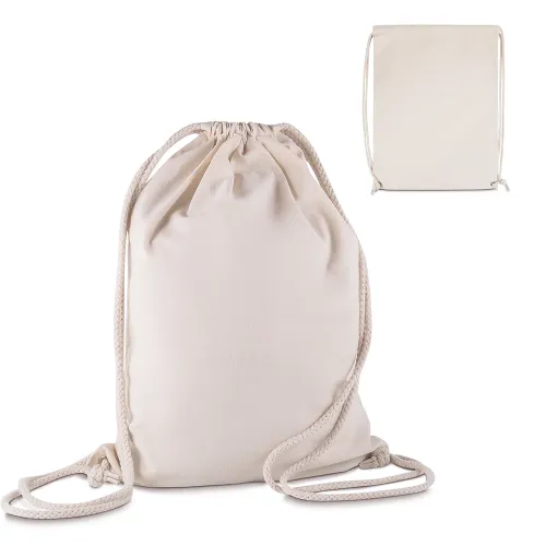 Sacola/Mochila em algodão 145g/m² (41x33x10cm)-BP0010P