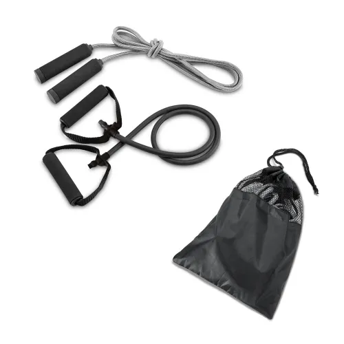 BRADY. Conjunto fitness composto por elástico e corda de pular-98086