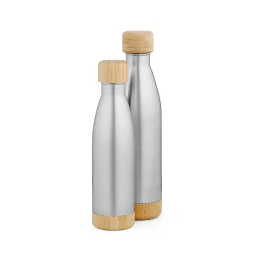 BROMELL 550. Garrafa em aço inox (90% reciclado) com tampa em bambu 550 mL-94336