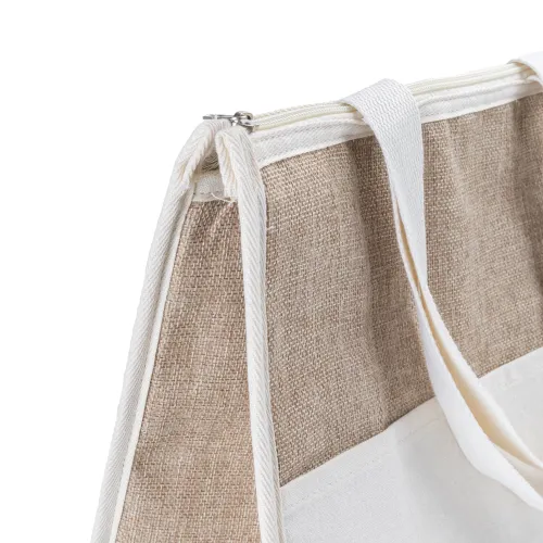 Bolsa Térmica em algodão e Juta sintética (34x34x16cm)-BT213P