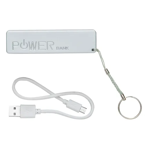 Power Bank Plástico PRATA-POWERBANK-PRA