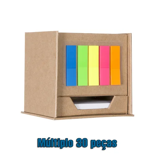 #Bloco de Anotação com Autoadesivos e Porta Caneta-13142