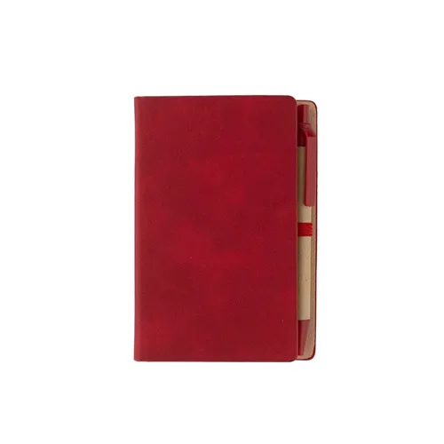 Bloco de Anotações A6 Com Caneta VERMELHO-BG145-VM