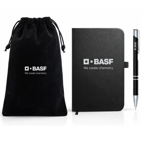 Bloco de Notas E Caneta E Embalagem Em Veludo-A6-P+9997B