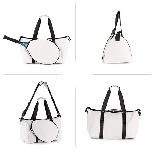 Bolsa Para Raquete De Tênis Com Alça De Ombro Removível Bolsa Para Raquete De Tênis Branca-001010