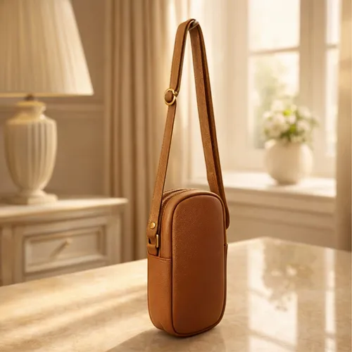 Bolsa Porta Celular em Couro Legitimo-AFK-772391