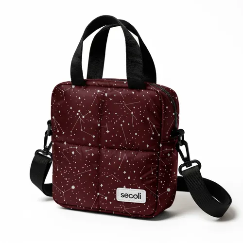 Bolsa Quadrada com Bolso Frontal e Alça Dupla-BOL-7749