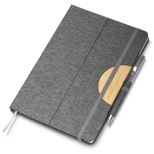 Caderno Capa em RPET e detalhe em Bambu-CAD140