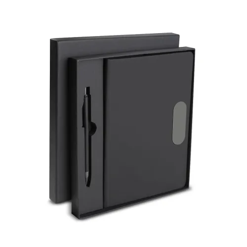 Kit escritório A5 em PU e Caneta Metalica-CAD455P
