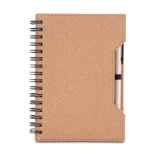 Caderno Capa em Papelão Reciclado c/ Caneta-CAD460P