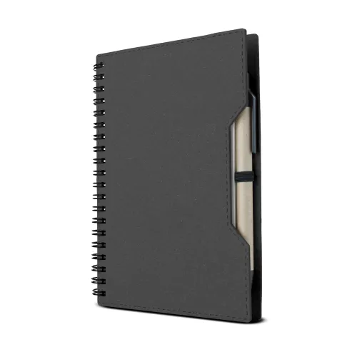 Caderno capa em papelão reciclado com caneta-CAD462