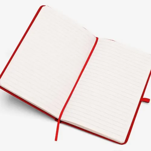 CADERNETA PARA ANOTAÇÕES 21X14CM - VERMELHA - 80 FOLHAS-LE-30364-NA