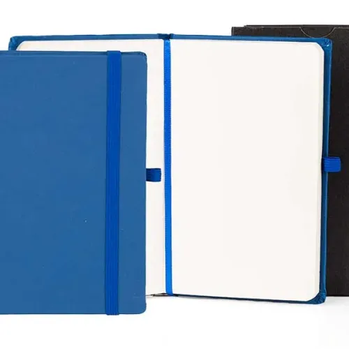 CADERNETA S/ PAUTA AZUL - 14X21 CM-LE-31373