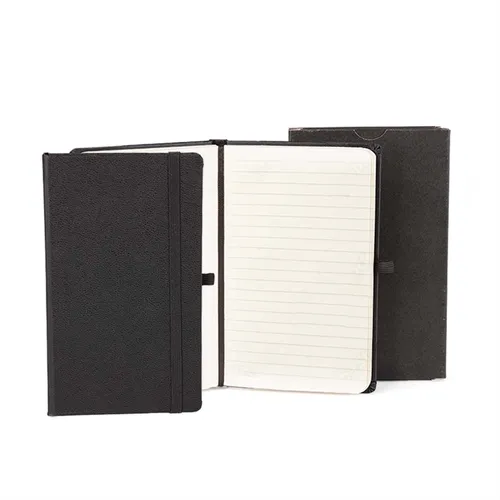 CADERNETA S/ PAUTA PRETO - 12,2X17 CM-LE-31171