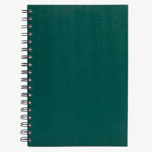 CADERNO PAUTADO COM WIRE-O - VERDE - 23,5X18CM - 100 FLS-LE-30605-NA