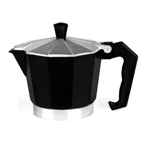 CAFETEIRA ITALIANA EM ALUMÍNIO - PRETA - 250ML-IG-00311