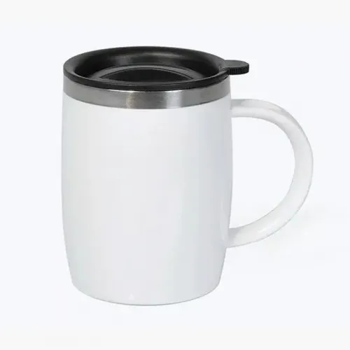 CANECA EM AÇO INOX / POLIESTIRENO - 400 ML-IC-00500