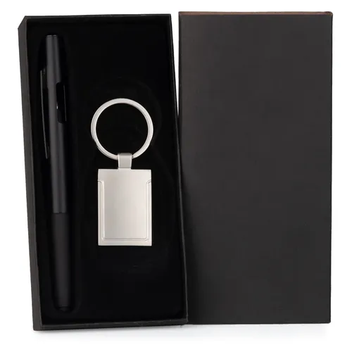 CANETA E CHAVEIRO - PRETO-CC-73061
