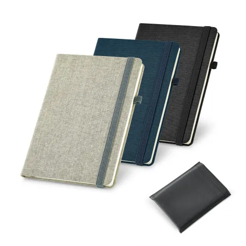 CARREY. Caderno A5 em canvas (poliéster) com páginas lisas-93725