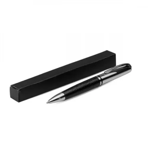 CANETA ESFEROGRÁFICA EM METAL CROMADO PRETO-CE-31001