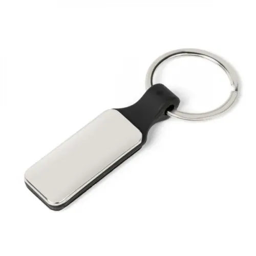 CHAVEIRO EM METAL/PU - PRATA/PRETO-CH-00651-900
