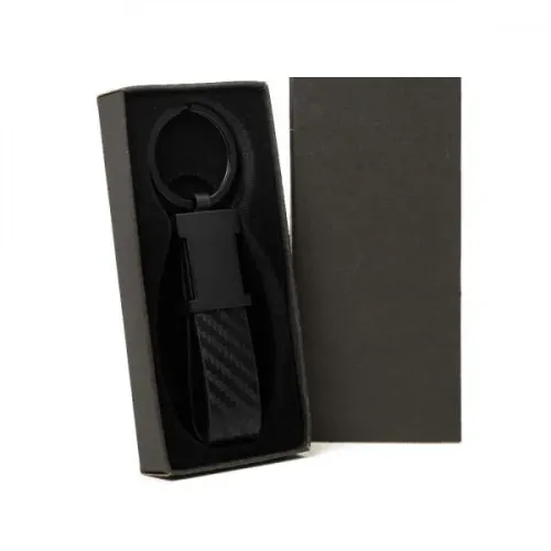 CHAVEIRO EM METAL/PU - PRETO-CH-00718