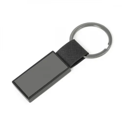 CHAVEIRO EM METAL/PU - CINZA/PRETO-CH-00728-900