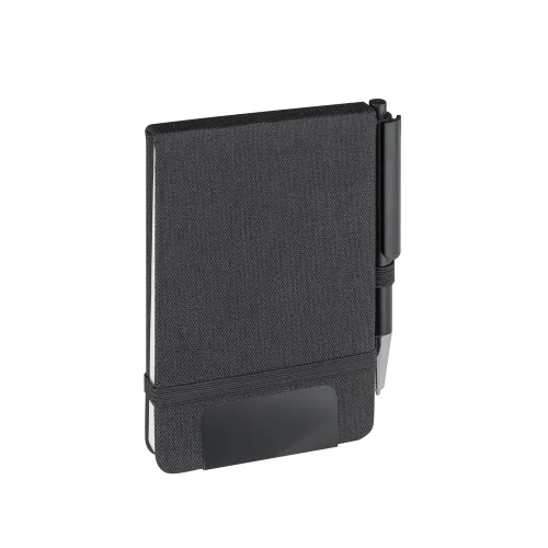 Mini caderno A6 em RPET com caneta-CJ050
