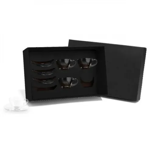 JOGO DE XÍCARAS COM PIRES - 90 ML - 8 PÇS-CO-03094