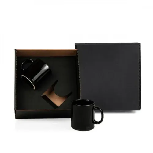 KIT CANECAS EM CERÂMICA PRETA - 270ML-CO-21271