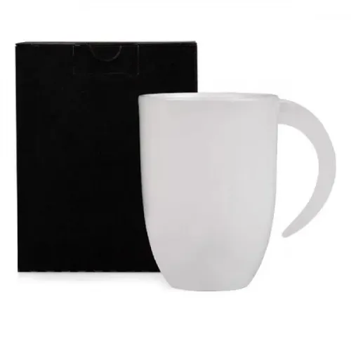 CANECA EM CERÂMICA BRANCA - 350ML-CO-41350