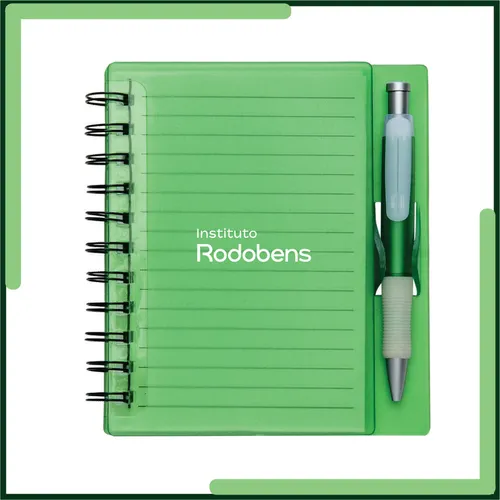 Caderno Plástico com Caneta-IR11193