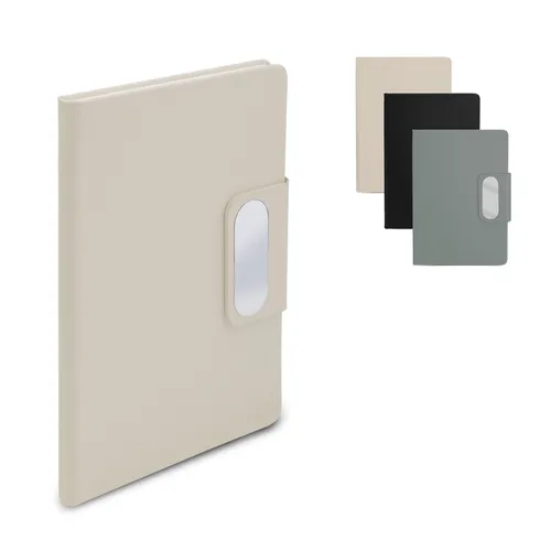 Caderno em PU com placa em metal-CAD465