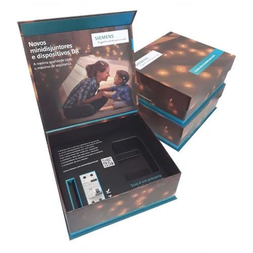 Caixa Livro personalizada-Caixa de tampa articulada