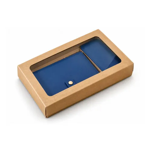 Caixa retangular Kraft com visor-CX20