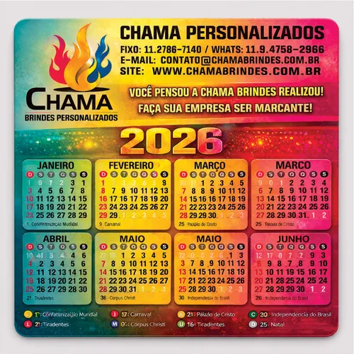 Calendário de mesa, Couche 300 grs, Total brilho, 95x46mm-CB9546