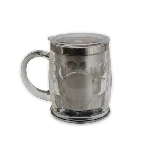 #Caneca Acrílica 400ml com Tampa-10057
