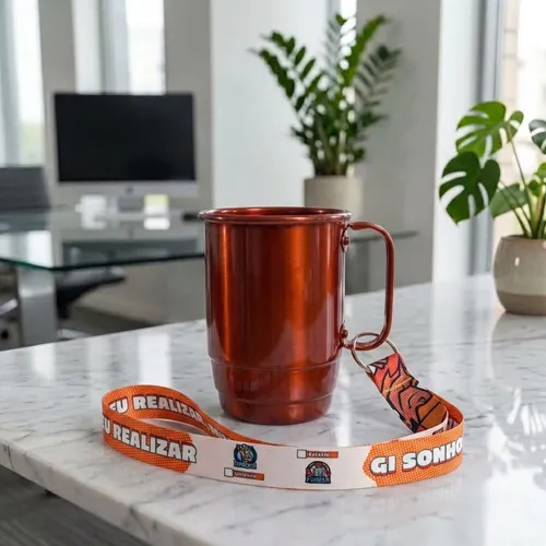 Caneca de Alumínio 500ml com Tirante-AV-25500