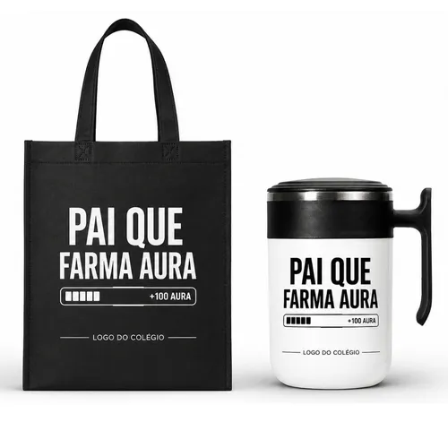 Kit Caneca com Sacola Personalizada Dia dos Pais para Escolas-189