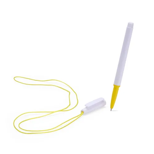 Caneta Plástica Com Cordão-01092